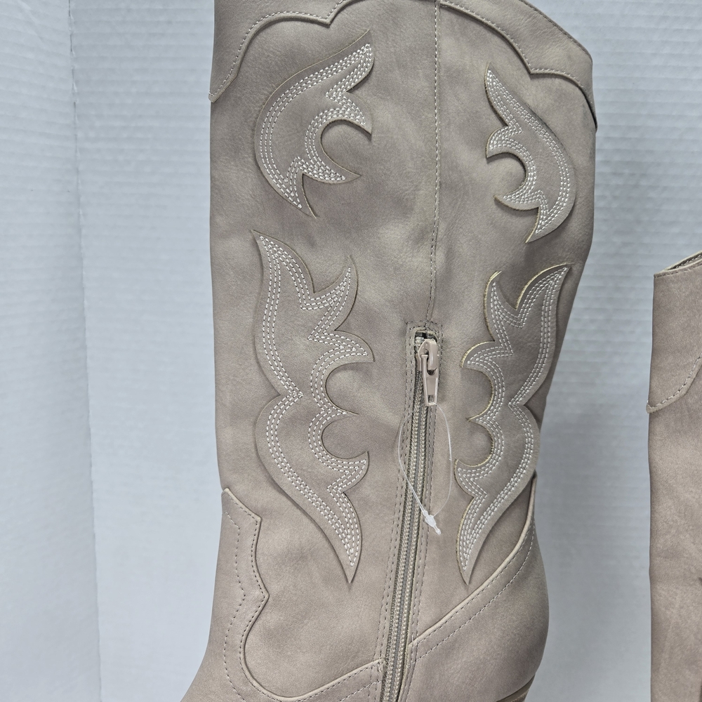 DV by Dolce Vita Karda Taupe Block Heeled Western Cowgirl Cowboy Boots Size 9 - Picture 14 of 14